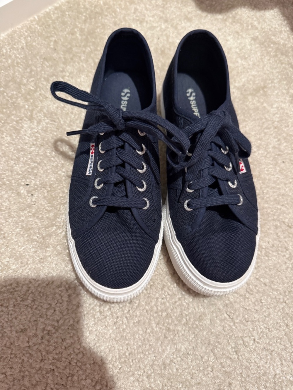 Superga Navy 2740 Platform Sneakers
